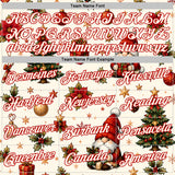 Custom Cream-Red Christmas Santa Claus Holly Pullover Sweatshirt Hoodie