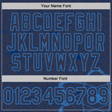 Custom Navy-Powder Blue Science Geek Chemical Formula Pullover Sweatshirt Hoodie