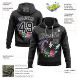 Custom Black-White Science Geek Space Astronaut Pullover Sweatshirt Hoodie