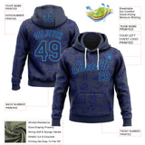 Custom Navy-Powder Blue Science Geek Chemistry Pullover Sweatshirt Hoodie