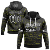 Custom Black-White Science Geek Math Formula Pullover Sweatshirt Hoodie