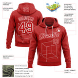 Custom Red-White Science Geek Math Pullover Sweatshirt Hoodie
