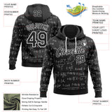 Custom Black-White Science Geek Math Formula Pullover Sweatshirt Hoodie