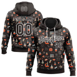 Custom Brown-White Science Geek Pullover Sweatshirt Hoodie
