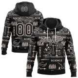 Custom Black-White Science Geek Pullover Sweatshirt Hoodie