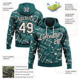 Custom Midnight Green White-Black Science Geek Pullover Sweatshirt Hoodie