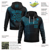 Custom Black-Blue Science Geek Computer Code Pullover Sweatshirt Hoodie