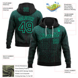 Custom Black-Green Science Geek Computer Code Pullover Sweatshirt Hoodie
