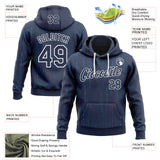 Custom Navy-White Science Geek Computer Code Pullover Sweatshirt Hoodie