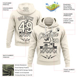 Custom Cream-Black Science Geek Biology Microscope DNA Pullover Sweatshirt Hoodie