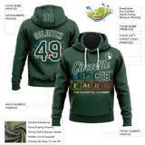Custom Green-White Science Geek Periodic Table Pullover Sweatshirt Hoodie