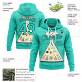 Custom Ice Blue-Black Science Geek Chemistry Pullover Sweatshirt Hoodie
