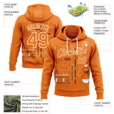Custom Orange-White Science Geek Chemistry Pullover Sweatshirt Hoodie