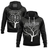Custom Black-White Science Geek Formula Pullover Sweatshirt Hoodie