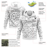 Custom White-Black Science Geek Math Formula Pullover Sweatshirt Hoodie