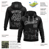 Custom Black-White Science Geek Chemistry Pullover Sweatshirt Hoodie