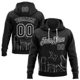 Custom Black-White Science Geek Chemistry Pullover Sweatshirt Hoodie