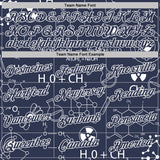 Custom Navy-White Science Geek Chemical Formula Pullover Sweatshirt Hoodie