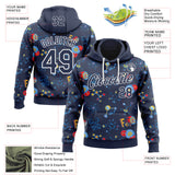 Custom Navy-White Science Geek Chemistry Pullover Sweatshirt Hoodie