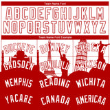 Custom White Red Holiday Travel Monuments Silhouette Authentic City Edition Basketball Jersey