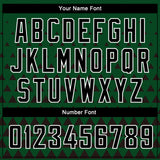 Custom Green Black-White Triangle Shapes Authentic City Edition Basketball Jersey