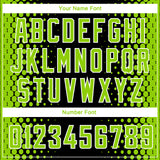 Custom Black Neon Green-White Halftone Authentic City Edition Basketball Jersey