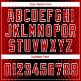 Custom Black Red-White Halftone Authentic City Edition Basketball Jersey