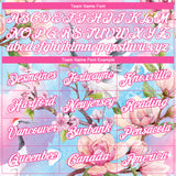 Custom Pink White 3D Pattern Design Flowers Performance T-Shirt