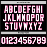 Custom Black White-Pink Line Authentic Baseball Jersey