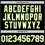 Custom Black White-Neon Green Line Authentic Baseball Jersey