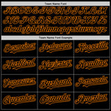 Custom Black Bay Orange Line Authentic Baseball Jersey