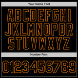 Custom Black Bay Orange Line Authentic Baseball Jersey