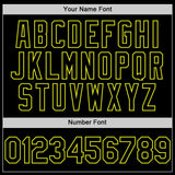 Custom Black Neon Yellow Line Authentic Baseball Jersey