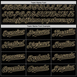 Custom Black Vegas Gold Line Authentic Baseball Jersey