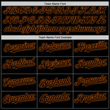 Custom Black Texas Orange Line Authentic Baseball Jersey