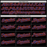 Custom Black Royal-Orange Line Authentic Baseball Jersey