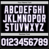 Custom Black Purple-Gray Line Authentic Baseball Jersey