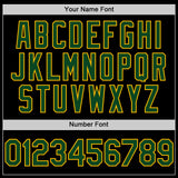 Custom Black Green-Gold Line Authentic Baseball Jersey