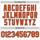 Custom White Orange-Black Line Authentic Baseball Jersey