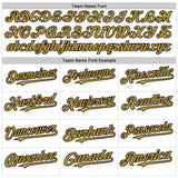 Custom White Black-Old Gold Line Authentic Baseball Jersey