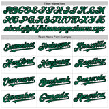 Custom White Kelly Green-Black Line Authentic Baseball Jersey