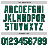 Custom White Kelly Green-Black Line Authentic Baseball Jersey