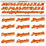 Custom White Red-Gold Line Authentic Baseball Jersey