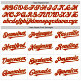 Custom White Red-Old Gold Line Authentic Baseball Jersey