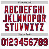 Custom White Red-Royal Line Authentic Baseball Jersey