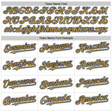 Custom White Navy-Old Gold Line Authentic Baseball Jersey