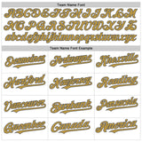 Custom White Old Gold-Steel Gray Line Authentic Baseball Jersey