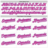 Custom White Purple-Pink Line Authentic Baseball Jersey