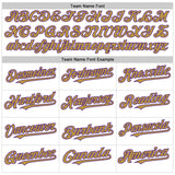 Custom White Purple-Old Gold Line Authentic Baseball Jersey