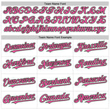 Custom White Green-Pink Line Authentic Baseball Jersey